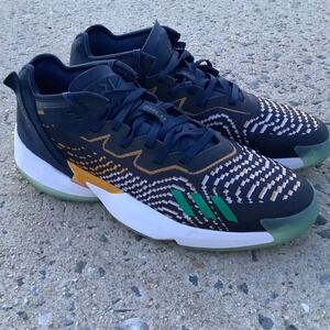 Adidas DON Issue 4 Basketball Shoes Mens 15 Black Gold Green HR0715
